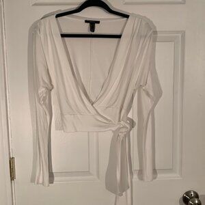 Forever 21 White Blouse Size S #328